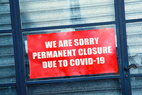 Small Business Permanent Closure due to COVID-19 Pandemic High Net Worth wealth Manager